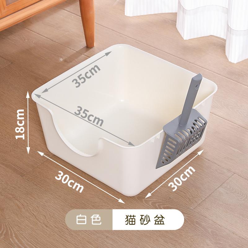 

Квадратный высокий забор для кошачьего туалета полузакрытый бытовой маленький дезодорирующий туалет для домашних животных с защитой от брызг