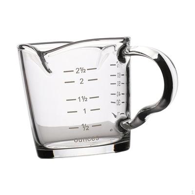 Double Spouts Measuring Triple Pitcher Espresso Mixing Glass Thicken Heat Resistant Creamer