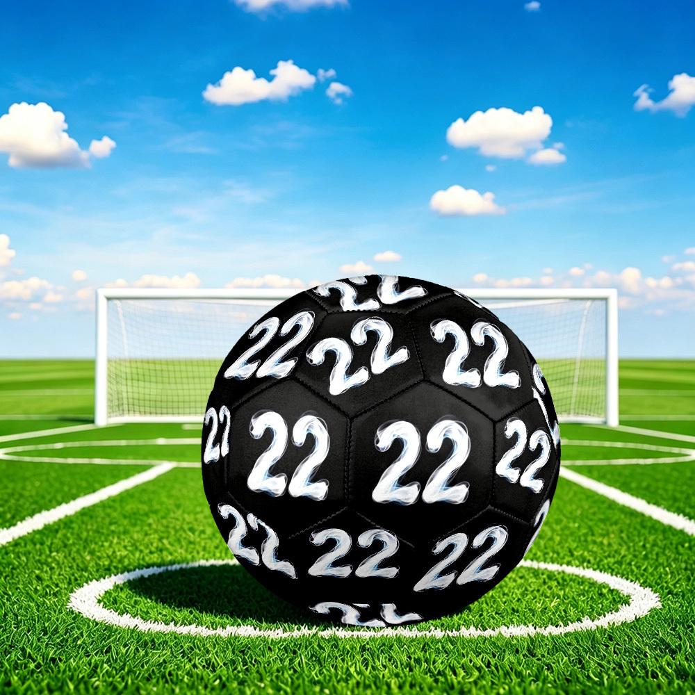 1pc Number Twentytwo Size 5 Soccer Ball Professional Match Training Football Indoor &Outdoor Sports Ball Lightweight Durable c65202