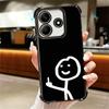 Funny Stickman Matchman Plating Phone Case For Xiaomi Redmi Note 14 15 Pro Plus 13 12 11 11S 11T 10 9S 9 5G Anti-Fall Airabag Co