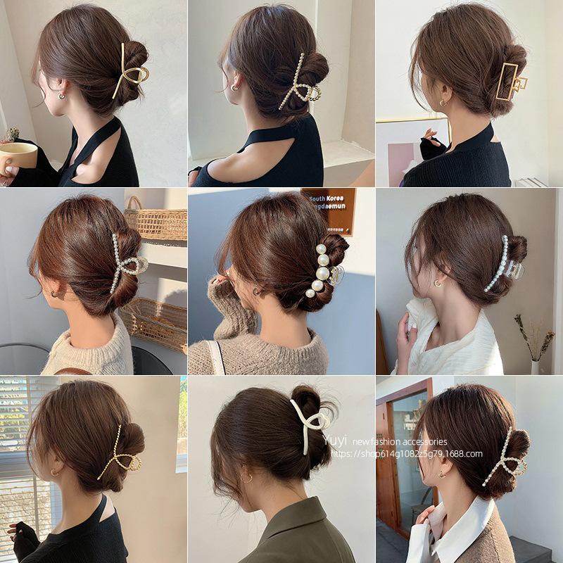 31Styles Metal Gold Silver Hair Claw Clips For Women Geometric Cross Snake Girls Jaw Clamps Punk Korea Hairwear Accessories