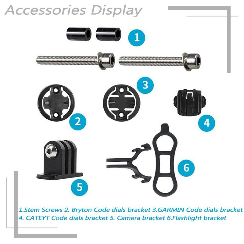 3 in 1 Bicycle Code Table Seat Bracket Bike Stem Extension Bike Computer Mount Holder Multifunctional Stopwatch Stand