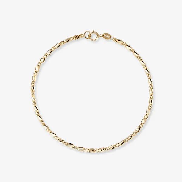 14k Art Cut Ball Bracelet