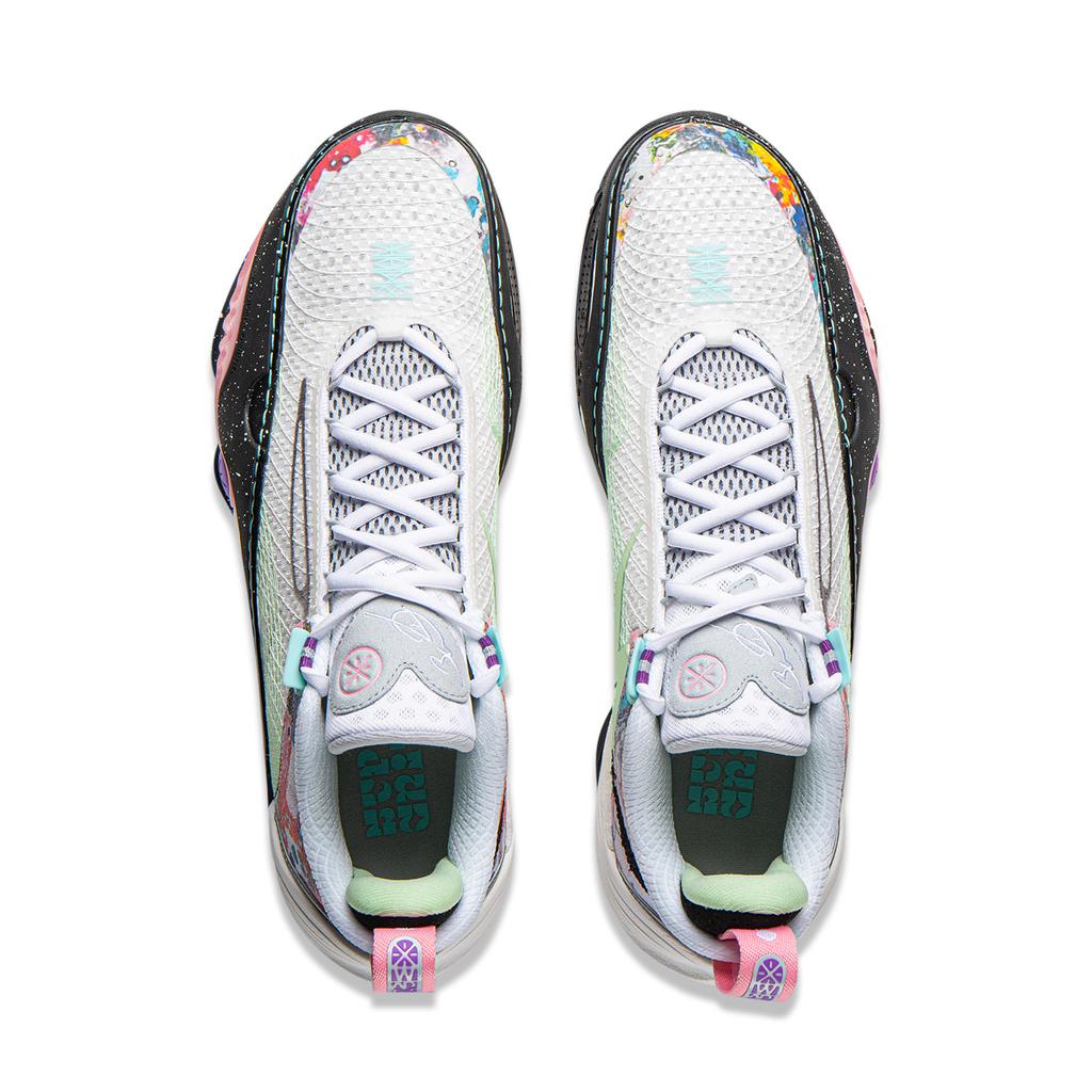 Li Ning All City 14 Dämpfung Rutschfest Abriebfest Rückprall Niedrig geschnittene Basketballschuhe Herren Standard Weiß ABAW001-1