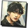 Famous Popart Gallery BTS JUNGKOOK Pop Art Panel, Wooden Wall Hanging Poster, Interior Decor (26*26cm, Art Panel Only)