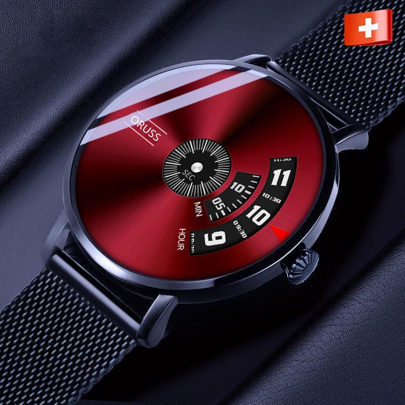 ORUSS New TOP Brand Luxury Men's Watch With Box Waterproof Calendar Men's Quartz Watches