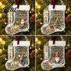 Christmas Party Gift for Friends Cash Stocking Money Holder Hanging Ornament Unique Acrylic Keepsake Ornament Xmas Tree Decoration Box