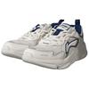 Li Ning Sports Series Fashion Trend Non-Slip Wear-Resistant Breathable Low-Top Casual Shoes Men Casual Shoes White Silver AGCU565-1