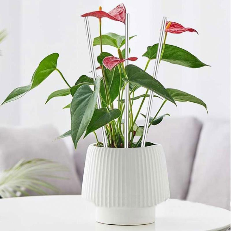 20PCS Plant Support Stakes with Fix Clip Sturdy Plant Support Sticks for Flowers and Vegetables Easy Installation Clear