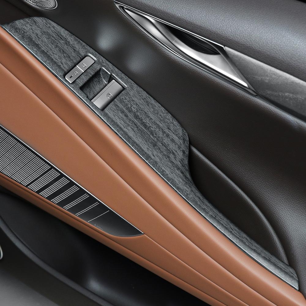 For Genesis G80 RG3 2025 2026 Wood Grain Window Switch Frame Button Cover Trim Interior Accessories LHD
