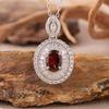 Natural Color Treasure Purple Citrine Garnet Topaz Necklace Women'S S925 Sterling Silver Light Luxury High Sense