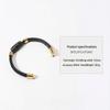 Pulsera de Cuero con Cuenta Dzi Tibetana de Nueve Ojos: Amuleto de la Suerte Estilo Étnico para Parejas