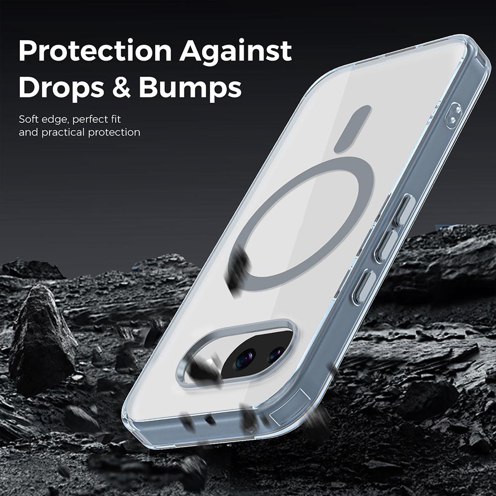 Anti-drop Transparent Magnetic Case For Google Pixel 10 10Pro 10ProXL 10A 9A For Wireless Charging Acrylic Cover