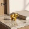 Animal Collectibles for Elephant Lovers Mini Resin Figurine, Good Luck Statue Tabletop Decor, Gifts Small Ornament Home Office Shelf, Housewarming