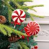 4pcs Christmas Lollipop Decoration Red And White Color Foam Lollipop Big Stick Candy Christmas Tree Decoration Props