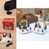 Resin Rotating Seesaw Music Box Snow Scene With Christmas Decor For Holiday Gifts And Ornament Display