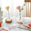 6pcs Coloful Vintage Vase Glass Relief Vase Hydroponic Flower Glass Vase Home Table Flower Decor Wedding Party Decorations