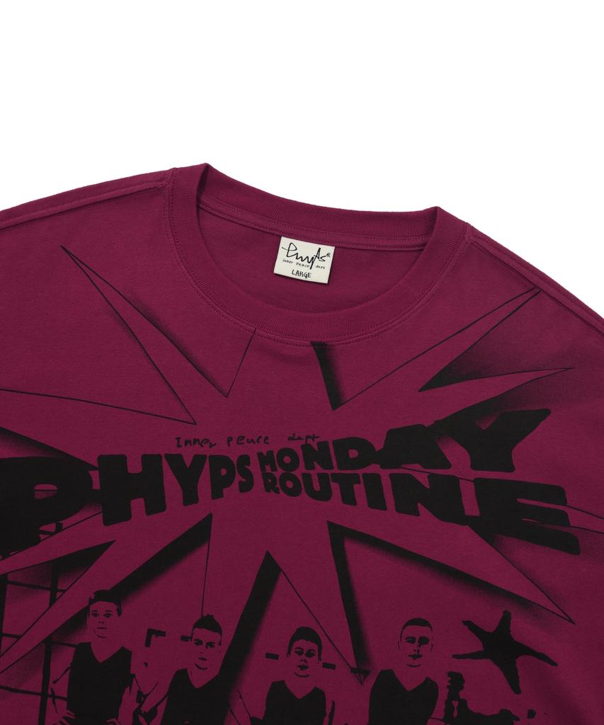 Physical Department Cartoon Basketball Ls Pink Red