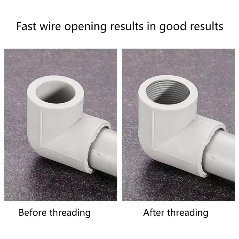 Pipes Threading Set 2 Standard Size Carbon Steel Cutter Hex Shank Compatibility Plumbing Maintenance Tool