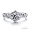 Super Shining Women Fashion Ring Exquisite  Color Inlaid Round Flower Stones Wedding Rings for Women Engagement Jewelry