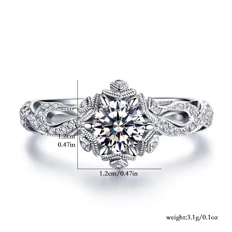 Super Shining Women Fashion Ring Exquisite  Color Inlaid Round Flower Stones Wedding Rings for Women Engagement Jewelry