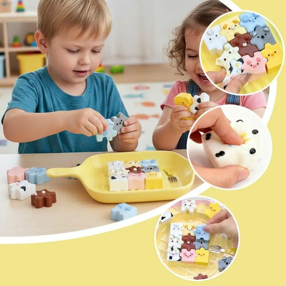 Food-grade Silicone Squeeze Toy Slow Rebound Silicone jigsaw puzzle toys  For Kids