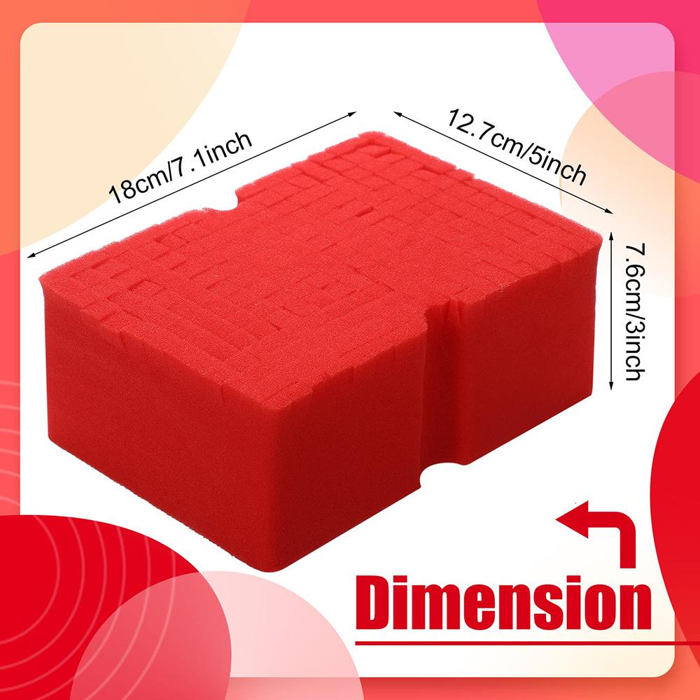 2Pcs Large Cross Cut Durable Soft Foam Grid Sponge Rinseless Absorbent Easy Grip Non Scratch Car Cleaning Tools Auto Accessories