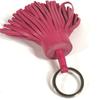 Hermes Fringe Tassel Carmen Bag Charm Key Holder Leather / Metal Pink