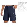 Men Cargo Shorts Button Zipper Design Outdoor Travel Fly Multi-Pocket Shorts Pure Color Wide Leg Summer