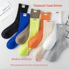 Cityboy Unisex Trendy Mid-Calf Skateboard Socks - Thick Towel Bottom, Street Style, Cotton Fabric