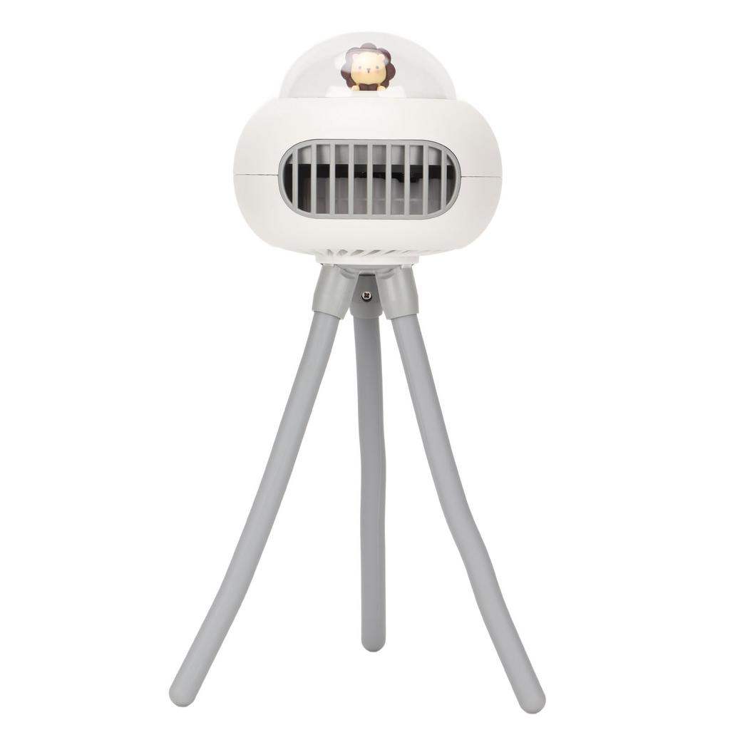 Stroller Fan Handheld Portable USB Rechargeable 4 Speeds Mute Tripod Design 360 Degree Horizontal Rotation Fan for Bike
