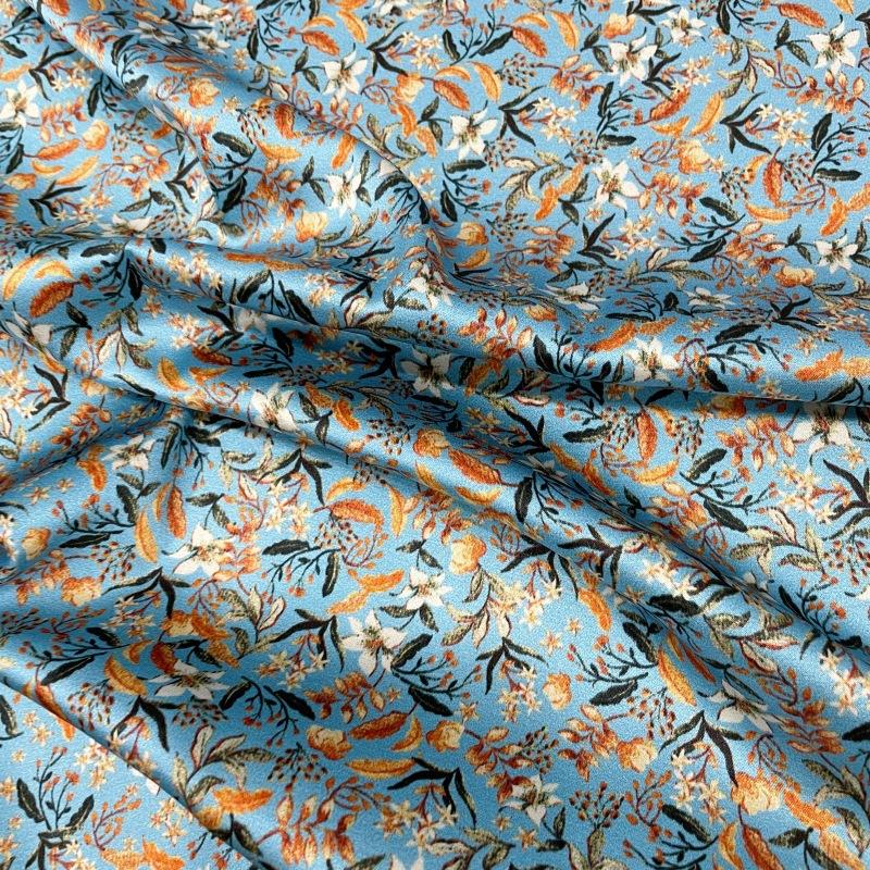 19mm 108cm Printed Fabric for Ladies Silk Stretch Fabric Shanghai Silk Fabric