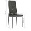 VidaXL 6x Dining Chair Artificial Leather Grey Kitchen Chairs 275434