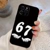 Custodia per telefono Six Seven 67 Per iPhone 17,16,15,14,13,12,11 Plus,Pro Max,XS,Copertura Nera in Morbido Silicone