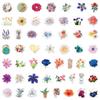 50 Flowers, Leaves, Maple Leaves, Graffiti Stickers, Notebook, Guitar Suitcase, Waterproof Stickers