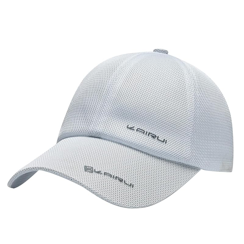 

[White Fang] hat cap Plain color mesh simple stylish Fashionable cool men s CA754 (white)