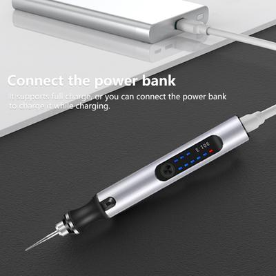 1 sada elektrických gravírovacích bezdrátových USB dobíjecích rotačních nástrojů, kovových, skleněných, šperků, nefritových
