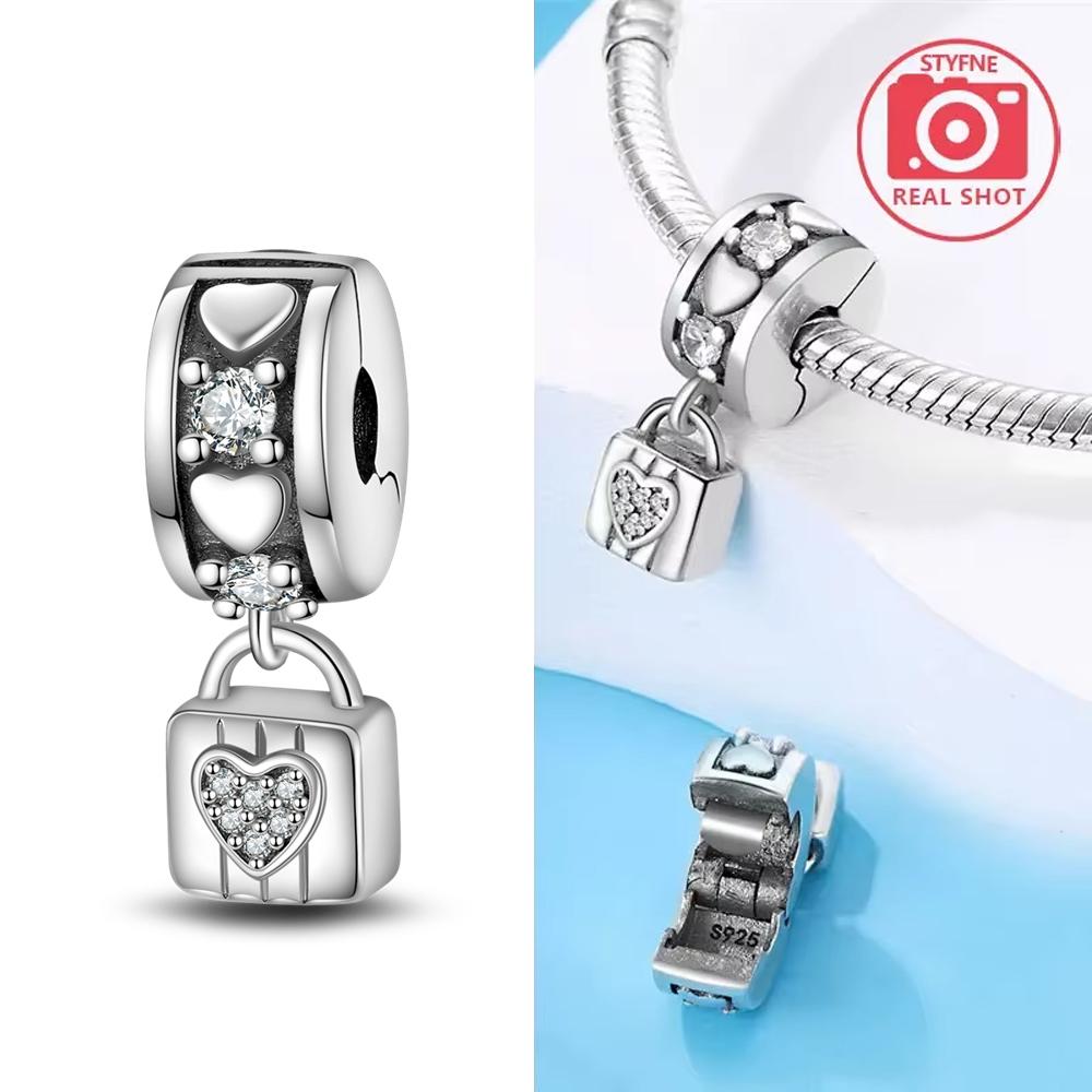 Copper Colors Key Heart-Shaped Series Eternal Love Lock Charm Fit Original Bracelet Diy Fine Jewelry Gift For Women