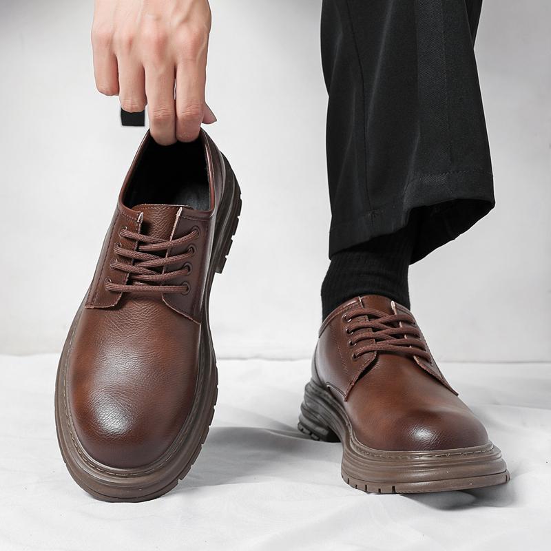 2026 New Soft Sole Business Formal Leather Shoes for Men, British Style Anti-slip Wear-resistant Outdoor Casual Dress Footwear