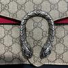 [Pre-Owned] Dionysus Chain Tiger Head Buckle Logo Canvas And Leather Shoulder Bag Small - Very Good #18FP67T