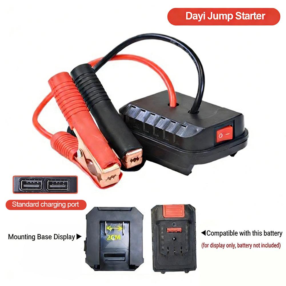 Portable 18V Lithium Batteries Converts Emergency Starter Adapter Car Jump Starter Power Source for Tools Impact Wrench