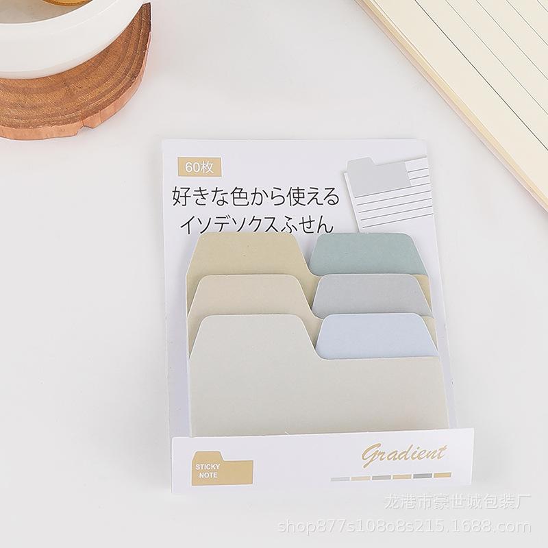 60 Sheets Aesthetic Gradient Index Tabs Colorful Sticky Notes for Planner Journaling Page Markers Office School Supplies
