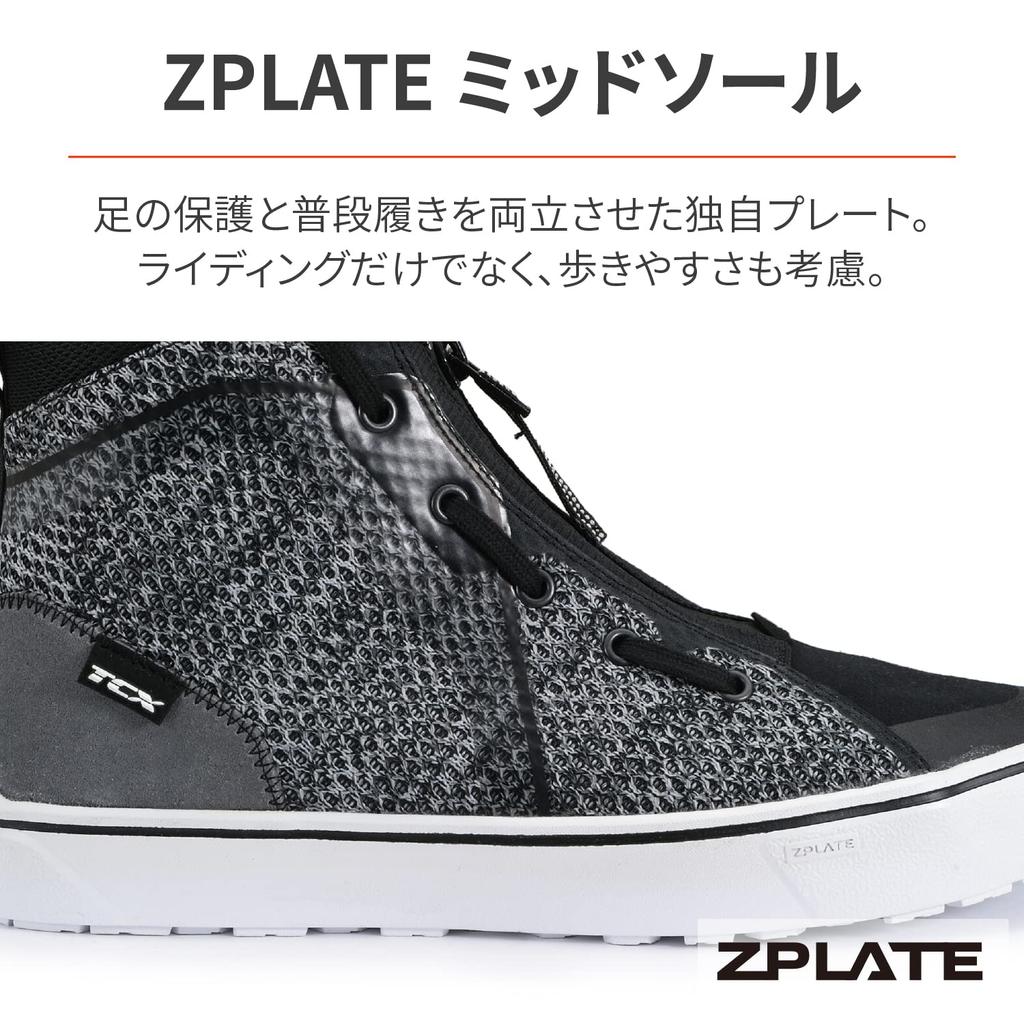 Daytona TCX Motorcycle Riding Shoes Mesh Front Zip CE Standard 9557 IKASU Air Gray 19324 26.5cm
