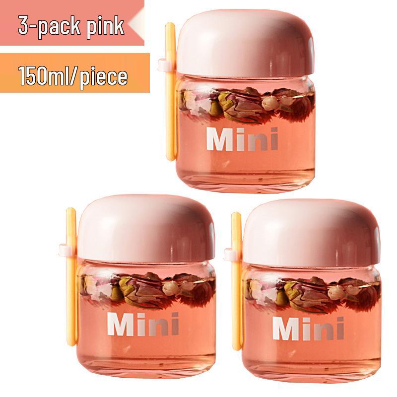 High-Temperature Borosilicate Glass Yogurt Cup with Handle for Snacks & Supplements
