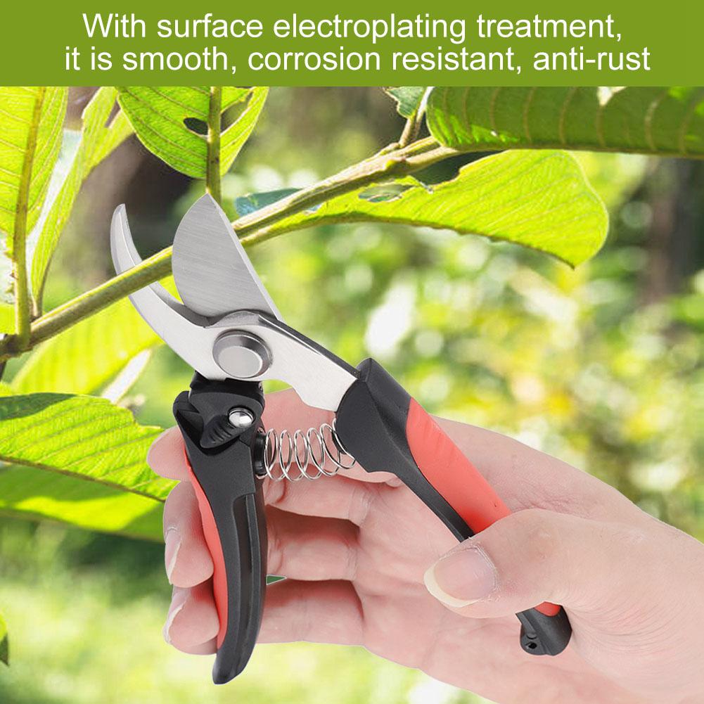 Garden Pruning Shear Scissors Flowers Tree Branches Cutting Tool Gardening Pruner(Black)