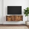 Wall Mounted TV Cabinet Reclaimed Wood Look 98 x 31 x 30 cm Particleboard