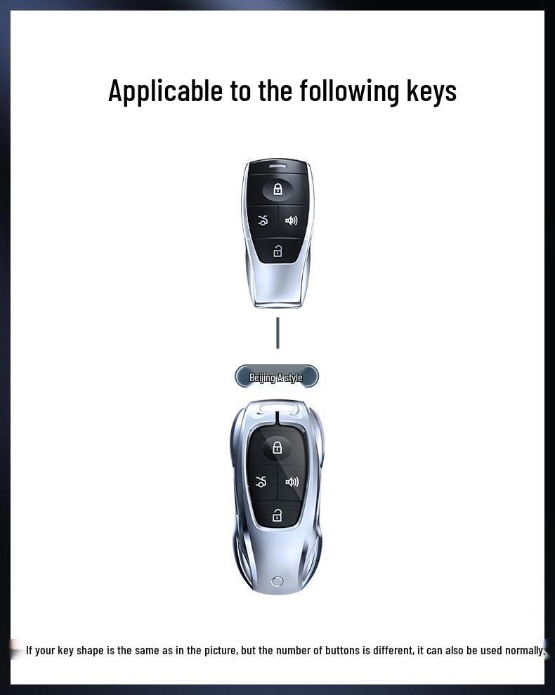 Cross-Border Key Case for Beijing BJ40, BJ30, X7, BJ60, BJ80, and BAIC EU5.