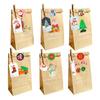 150 Pieces Christmas Packing Bags Hanging Tags with Ropes Kraft Paper Labels DIY Decoration Winter Festival Wrapping Accessories