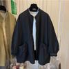 Three-dimensional Double Pocket Cotton Long-sleeved Shirt Top Women's Loose Casual Trench Coat 1116 Spring New Versatile