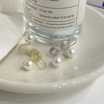 Pearl Ear Clip French Retro Style Elegant Earrings for Women's Ear Bone Clips Without Piercings New Style